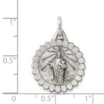Sterling Silver Antiqued Saint Jude Thaddeus Medal - Image 3