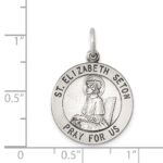 Sterling Silver Antiqued Saint Elizabeth Seton Medal - Image 3