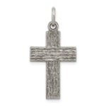 Sterling Silver Antiqued Cross Charm