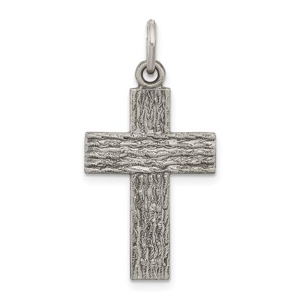 Sterling Silver Antiqued Cross Charm