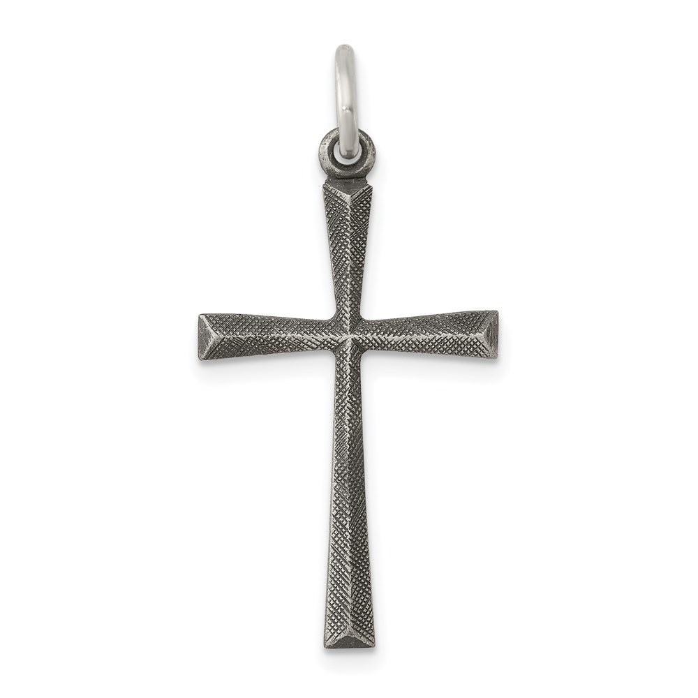 QC5847.jpg Sterling Silver Antiqued Cross Charm - Image 1
