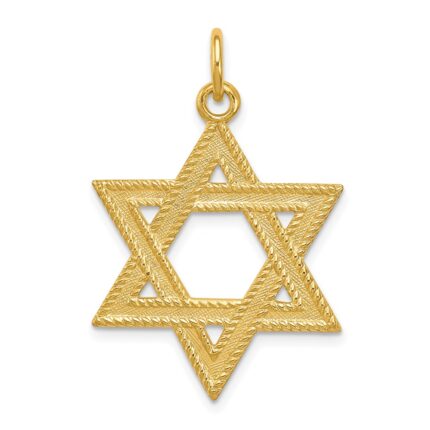 24k Gold-plated Sterling Silver Star of David Pendant