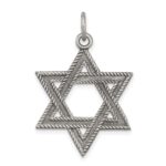 Sterling Silver Antiqued Star of David Charm