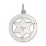 Sterling Silver Star of David Disc Charm - Image 4