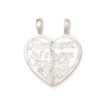 Sterling Silver Best Friend 2-piece break apart Heart Charm - Image 3
