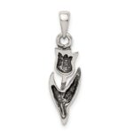 Sterling Silver Antiqued Tulip Pendant - Image 4