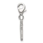 Sterling Silver Rhodium-plated Blue Enameled Elephant Charm - Image 2