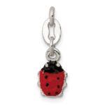Sterling Silver Enameled Ladybug Charm
