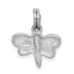 Sterling Silver Rhodium-platedGlitter Enamel Dragonfly Charm - Image 3