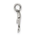 Sterling Silver Antiqued Small Dolphin Charm - Image 2