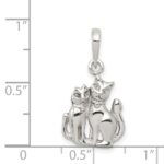 Sterling Silver Cats Pendant - Image 3