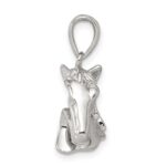Sterling Silver Rhodium-plated Horse Pendant - Image 2