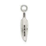 Sterling Silver Antiqued Feather Charm - Image 4