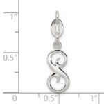 Sterling Silver Letter S Initial Charm - Image 3