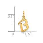 Sterling Silver Gold-tone Polished Letter B Initial Charm - Image 4