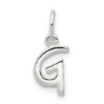 Sterling Silver Letter G Initial Charm