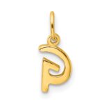 Sterling Silver Gold-tone Polished Letter G Initial Charm - Image 3
