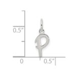 Sterling Silver Letter P Initial Charm - Image 4