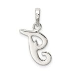 Sterling Silver Letter T Initial Pendant - Image 4