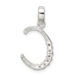 Sterling Silver CZ Letter C Initial Pendant - Image 4