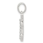 Sterling Silver CZ Letter E Initial Pendant - Image 2