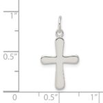 Sterling Silver Polished Cross Charm - Image 3