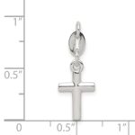 Sterling Silver Polished Cross Charm - Image 3