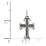 Sterling Silver Antiqued Cross Charm - Image 3