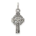 Sterling Silver Antiqued Celtic Cross Charm