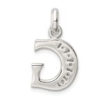 Sterling Silver White CZ Letter G Initial Pendant - Image 3