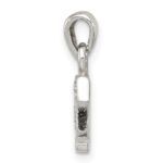 Sterling Silver CZ Letter F Initial Pendant - Image 2