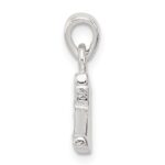 Sterling Silver CZ Letter K Initial Pendant - Image 2