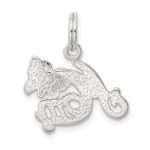 Sterling Silver Polished Mom Butterfly Enameled Charm - Image 4