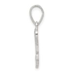 Sterling Silver Polished We Love You Mom Pendant - Image 2