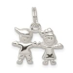 Sterling Silver Polished Boy and Girl Charm