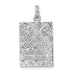 Sterling Silver Rhodium-plated Textured Picture Frame Charm - Image 4