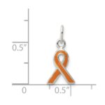 Sterling Silver Orange Enameled Awareness Charm - Image 3