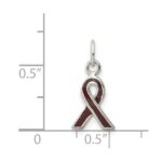 Sterling Silver Brown Enameled Awareness Charm - Image 3