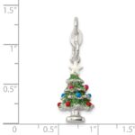 Sterling Silver Enameled Christmas Tree Charm - Image 3