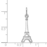 Sterling Silver Rhodium-plated Eiffel Tower Charm - Image 3