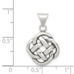 Sterling Silver Antiqued Celtic Knot Pendant - Image 3
