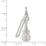 Sterling Silver Polished Violin & Bow Charm - Image 3