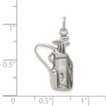 Sterling Silver Antiqued Golf Clubs w/Bag Charm - Image 3