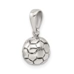 Sterling Silver Antiqued Soccer Ball Pendant - Image 5