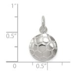 Sterling Silver Soccer Ball Charm - Image 3