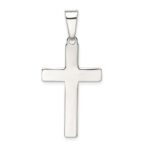 Sterling Silver Polished Cross Pendant - Image 4