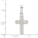 Sterling Silver Polished Cross Pendant - Image 3