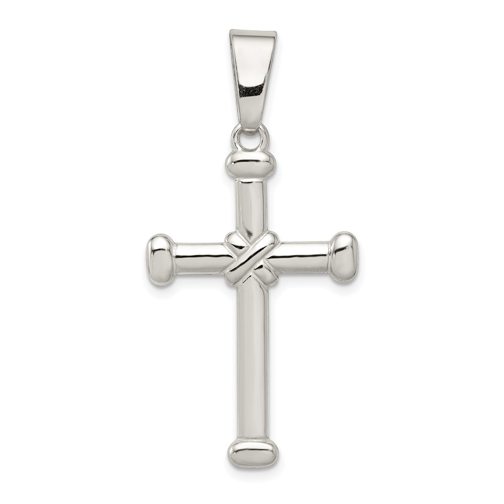 QC7241.jpg Sterling Silver Polished Cross Pendant - Image 1