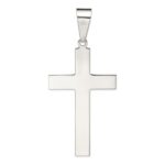 Sterling Silver Polished Cross Pendant - Image 4