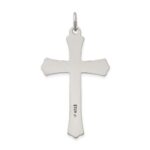 Sterling Silver Antiqued Satin Halo and Corpus Cross Pendant - Image 4